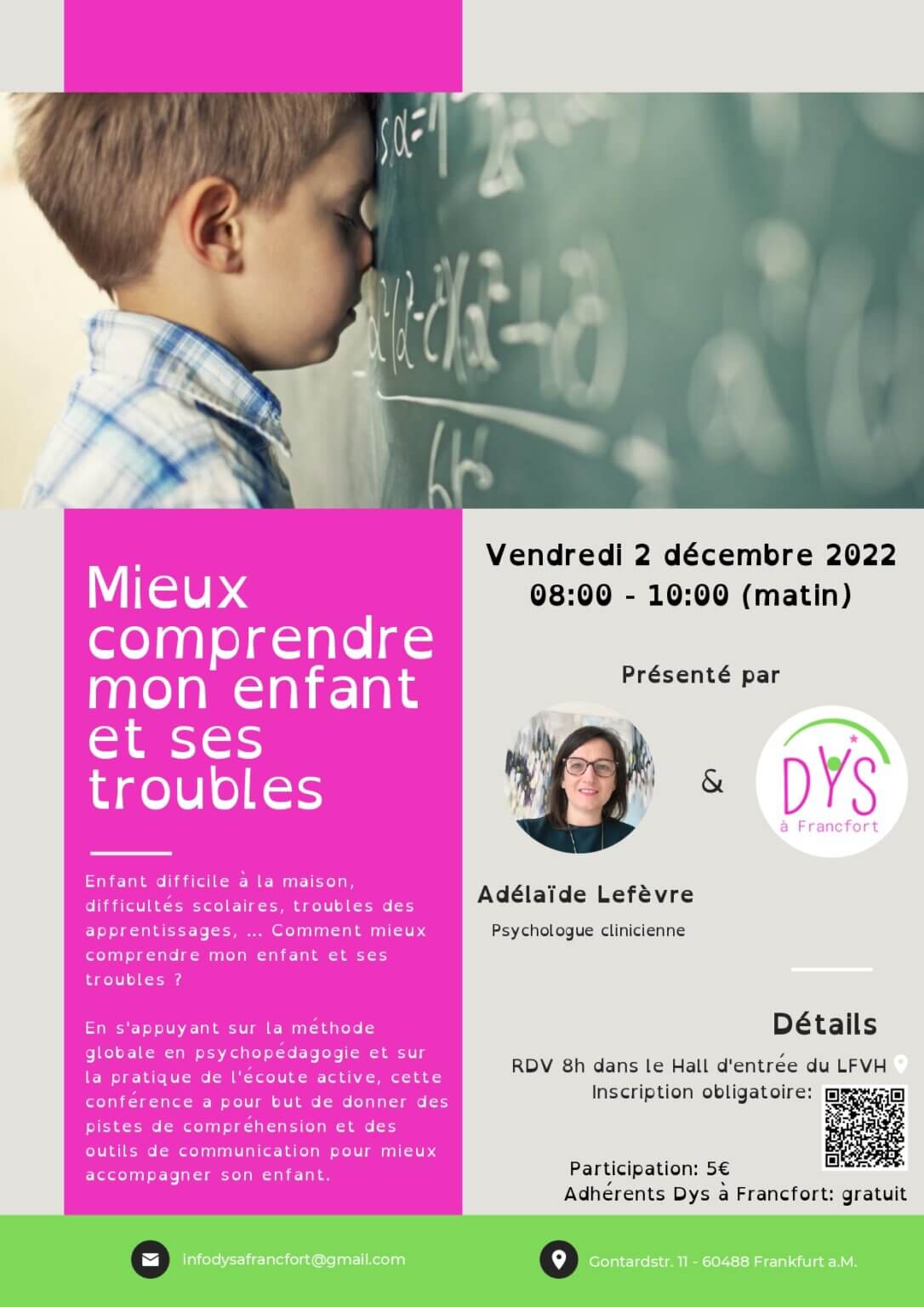conference Dys à francfort - 2022 - mieux comprendre mon enfant et ses troubles